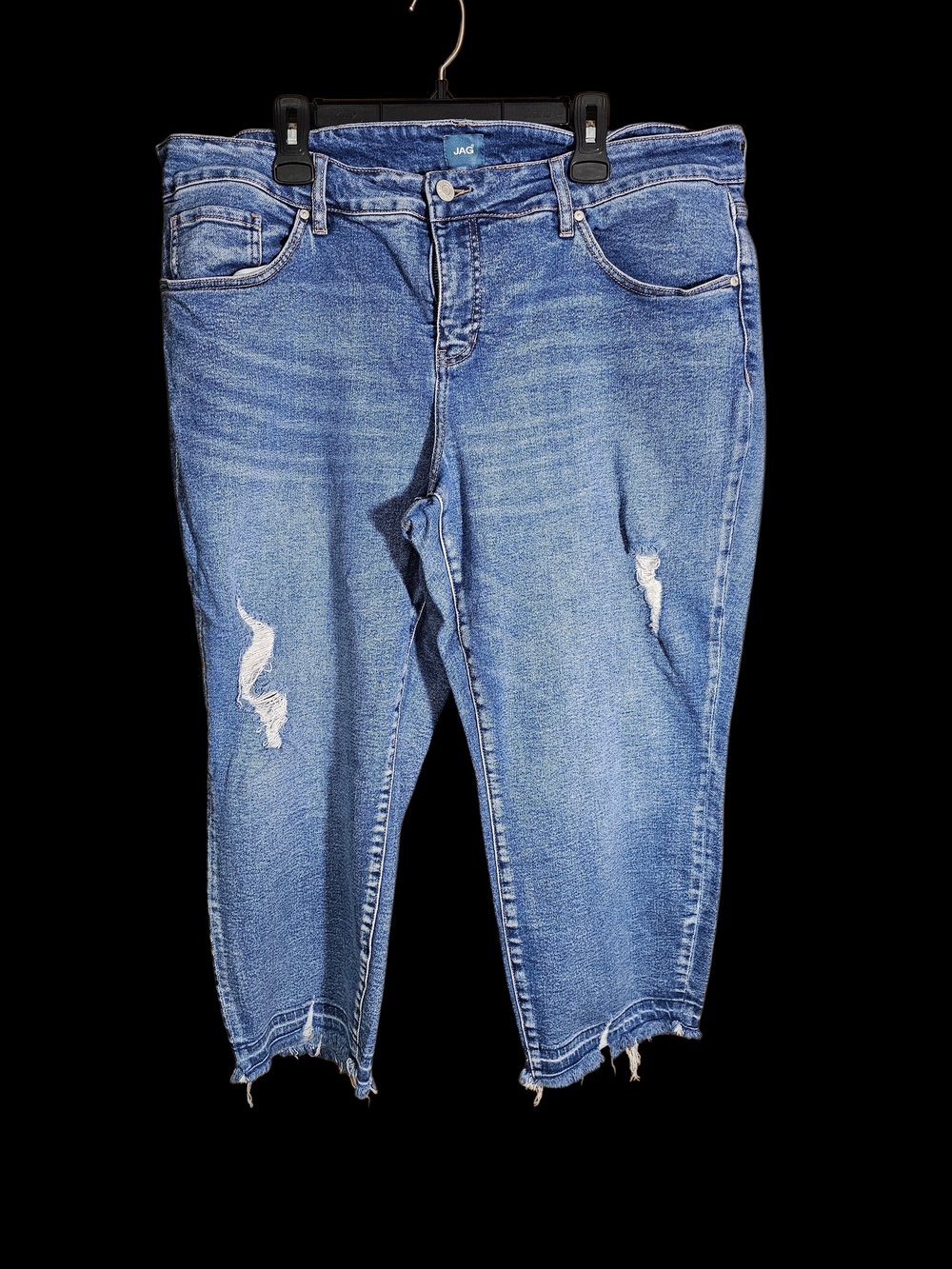 Jag Jeans Light Blue Distressed Cropped Ankle Jeans